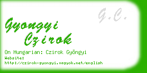 gyongyi czirok business card