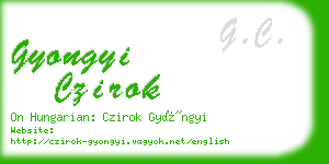 gyongyi czirok business card